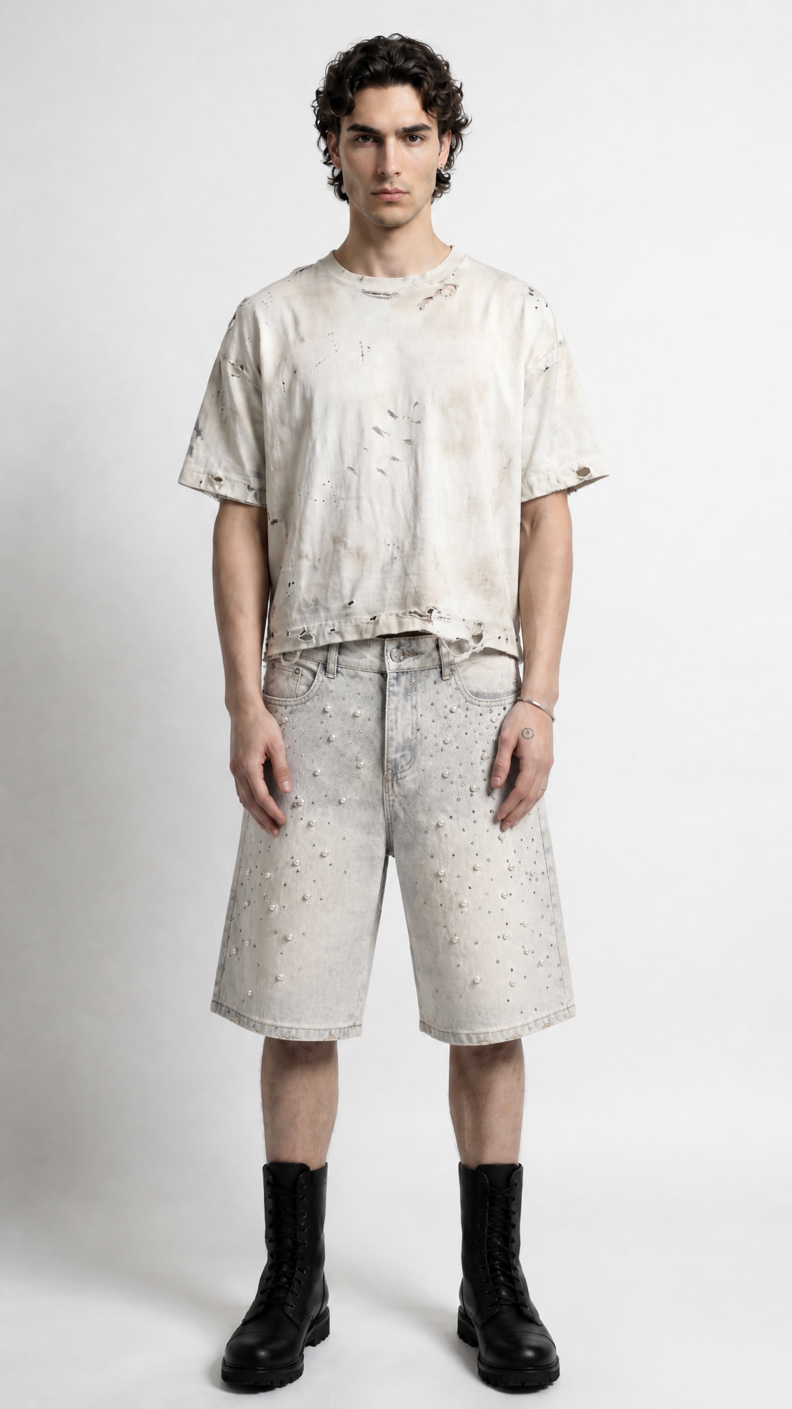 UNSEEN-Studios Pearl Denim Shorts