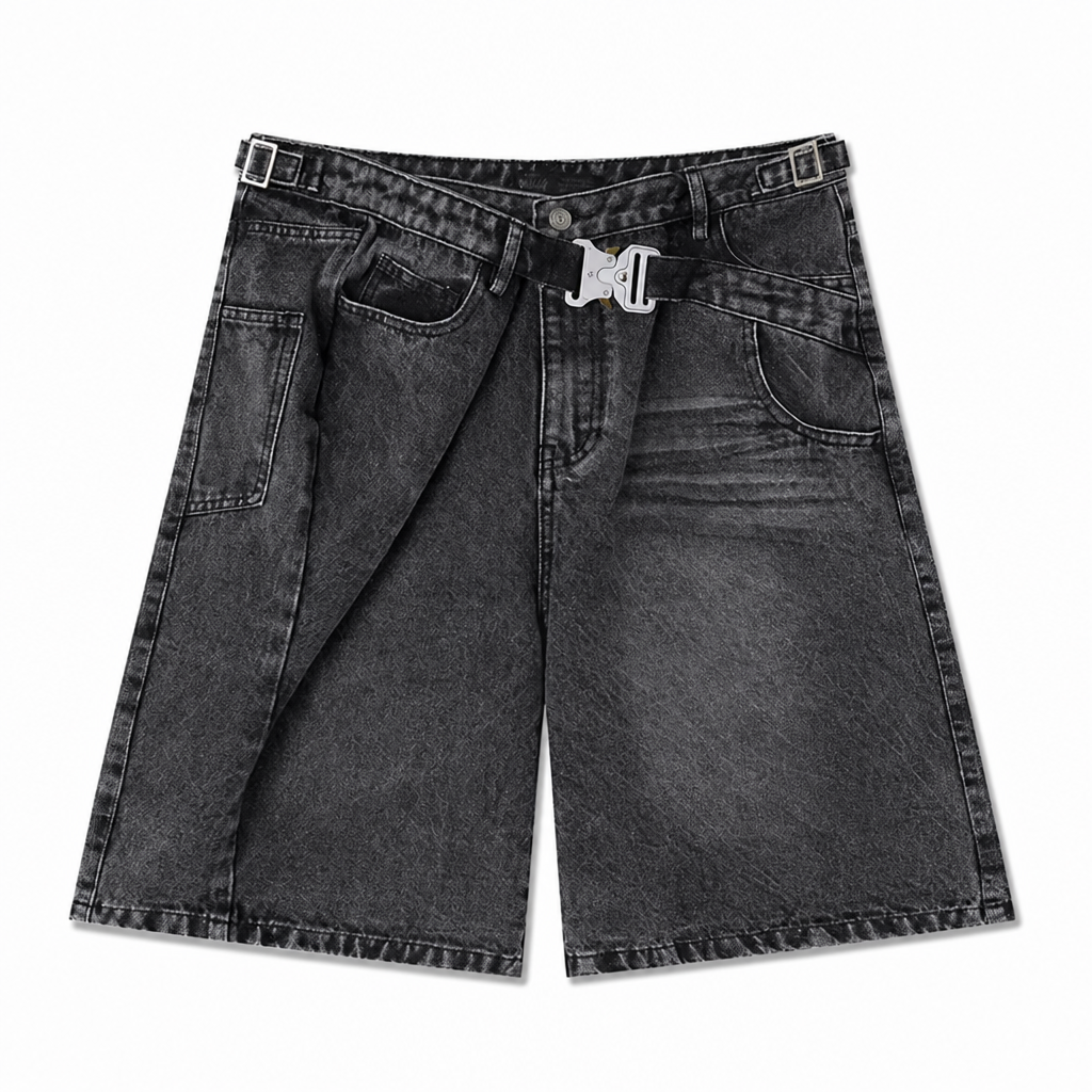 UNSEEN-Studios Buckle Denim Shorts