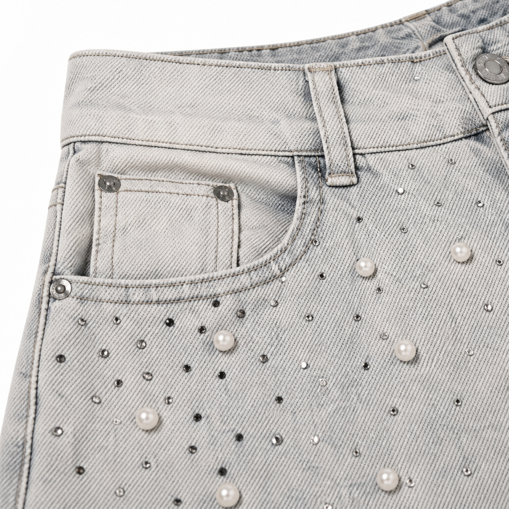 UNSEEN-Studios Pearl Denim Shorts
