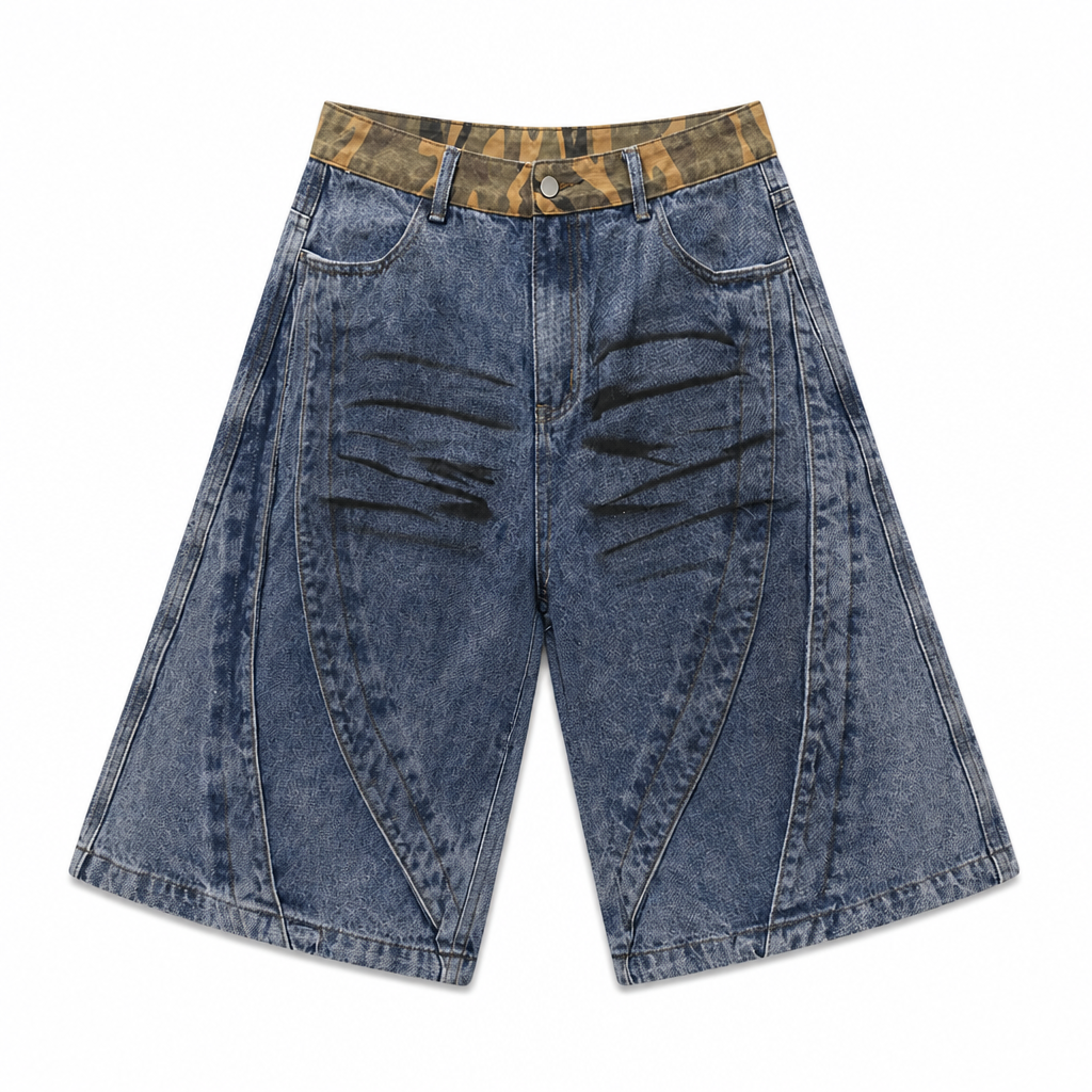 UNSEEN-Studios Offset Denim Shorts