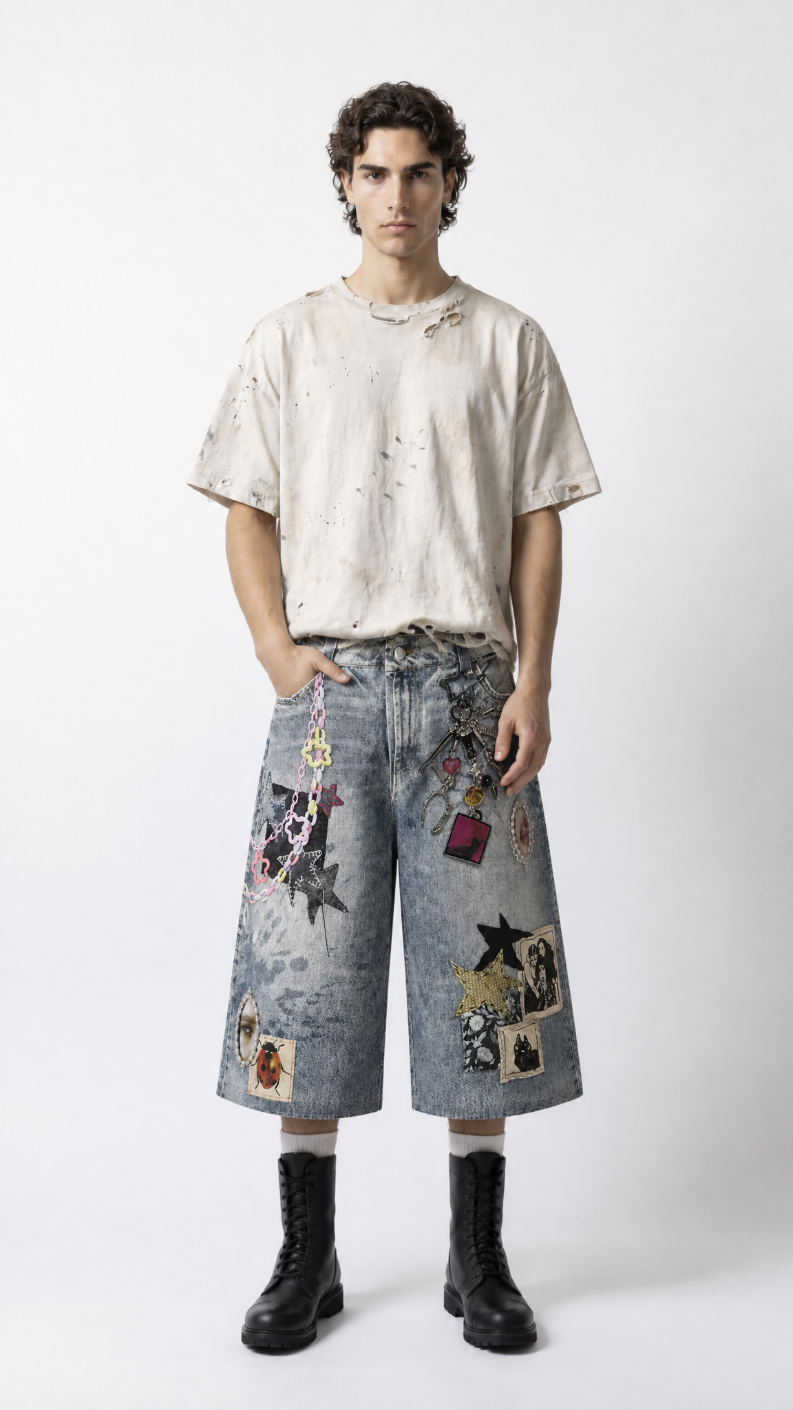 UNSEEN-Studios Relic Denim Shorts