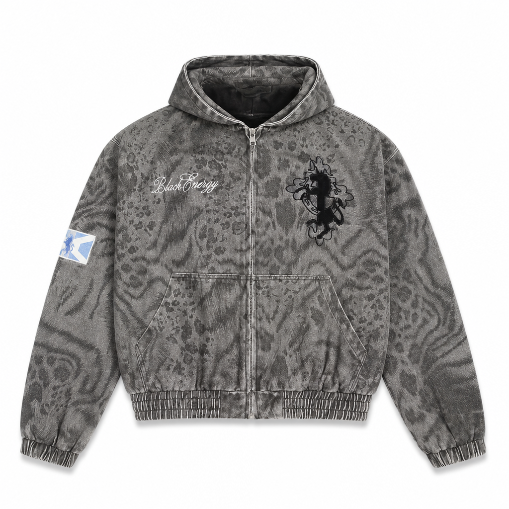 UNSEEN-Studios Shadow Leopard Zip Hoodie