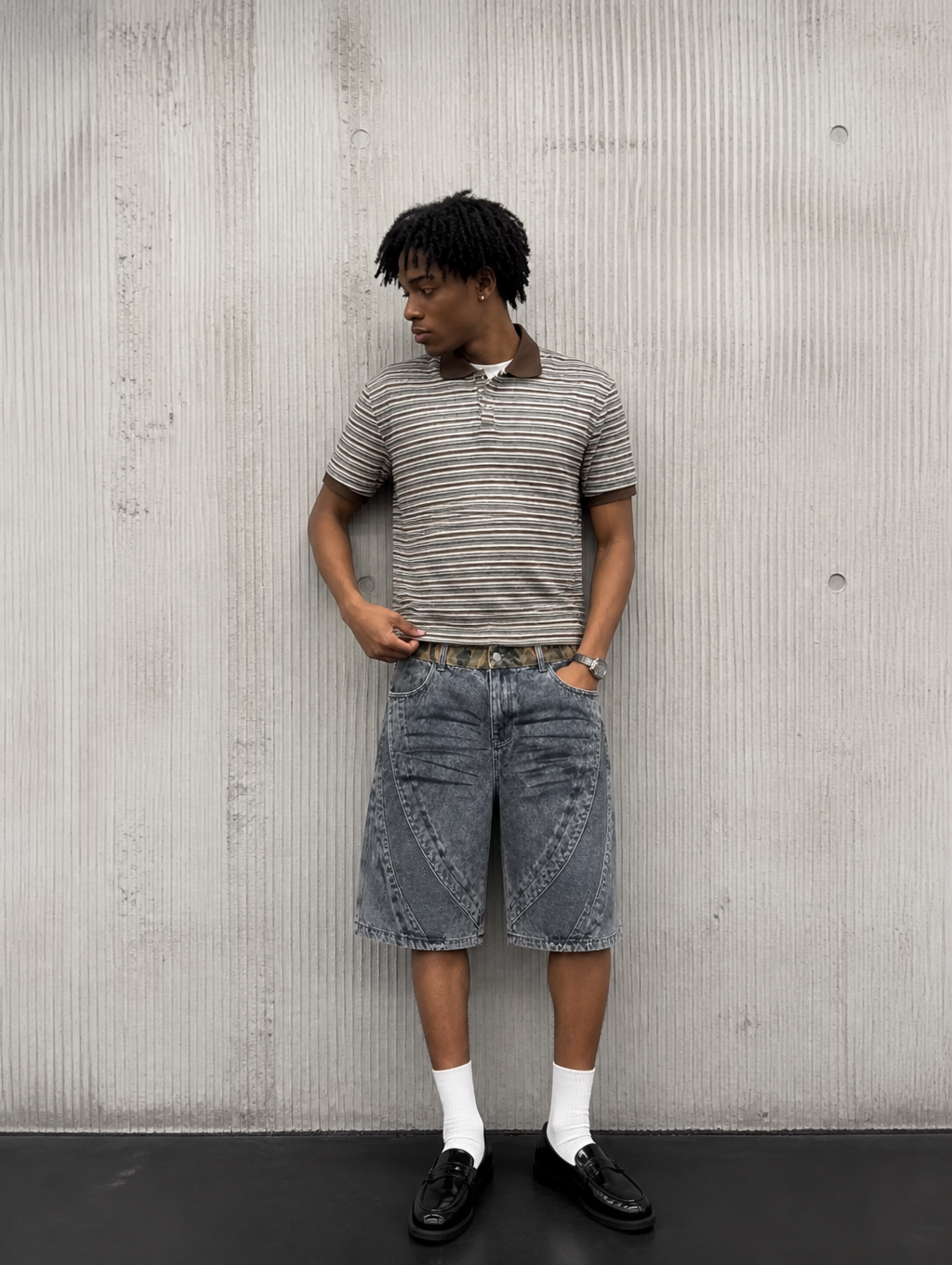 UNSEEN-Studios Offset Denim Shorts