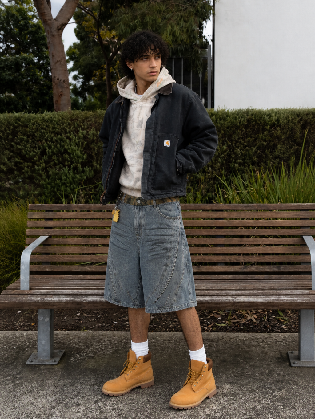 UNSEEN-Studios Offset Denim Shorts