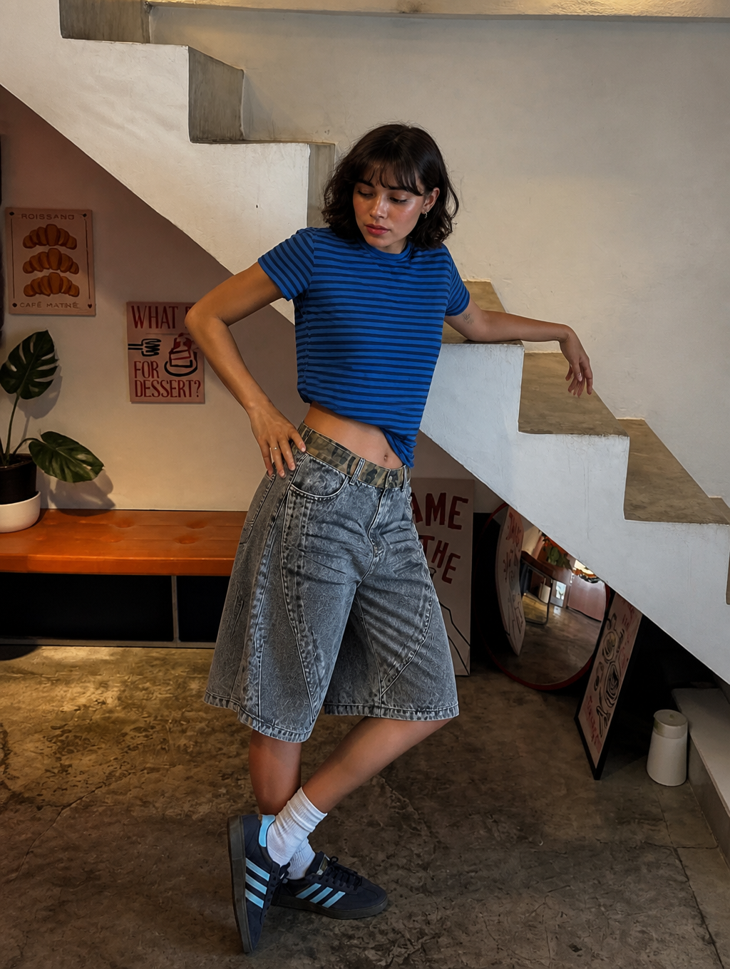 UNSEEN-Studios Offset Denim Shorts