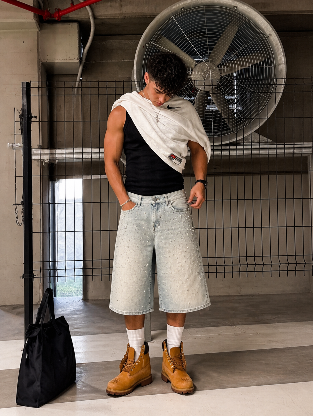 UNSEEN-Studios Pearl Denim Shorts