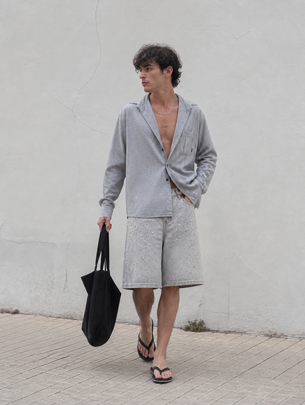 UNSEEN-Studios Pearl Denim Shorts