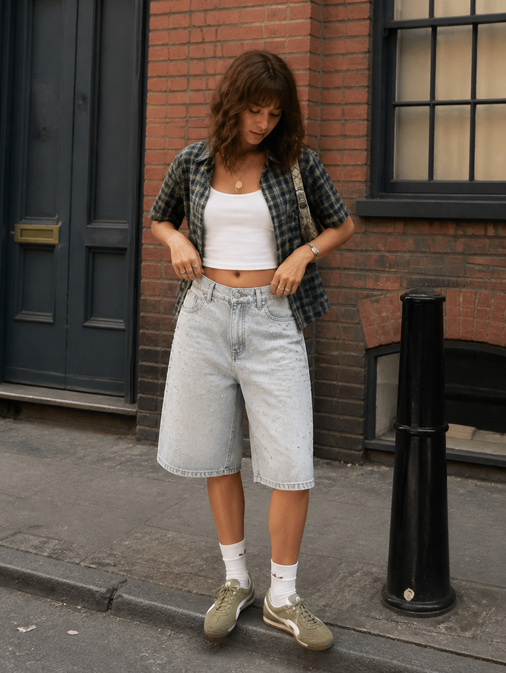 UNSEEN-Studios Pearl Denim Shorts