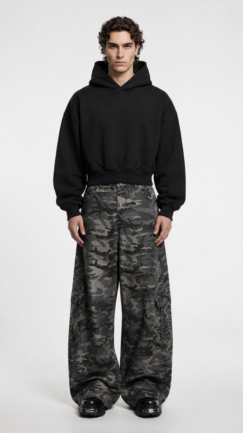 UNSEEN-Studios Camo Cargo Wide Leg Hose