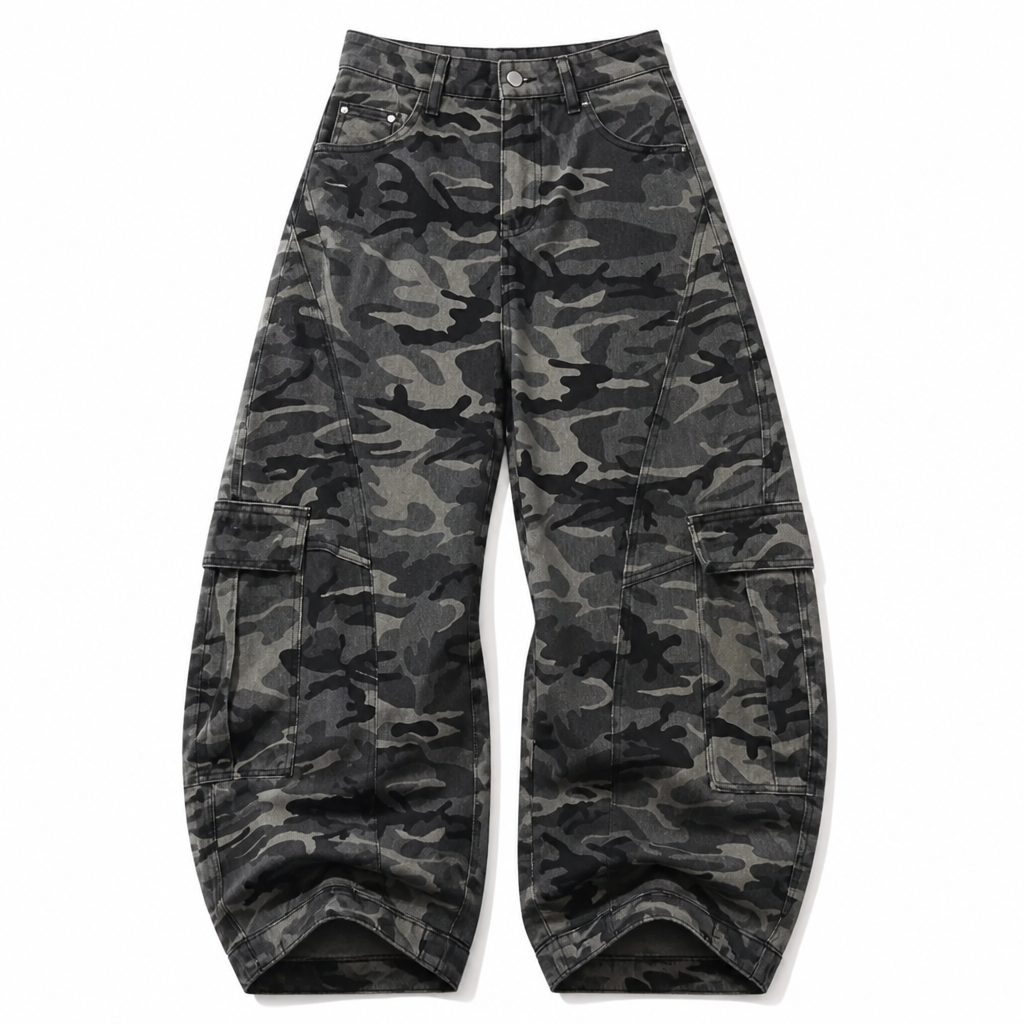 UNSEEN-Studios Camo Cargo Wide Leg Hose