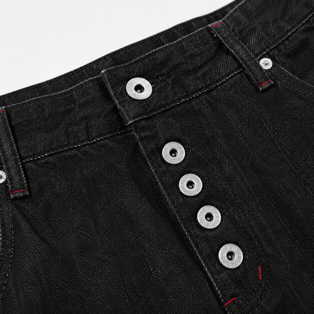 UNSEEN-Studios Button Stripe Wide Leg Jeans