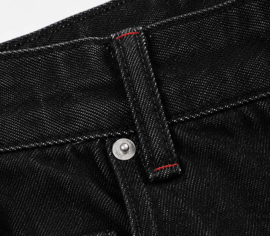 UNSEEN-Studios Button Stripe Wide Leg Jeans