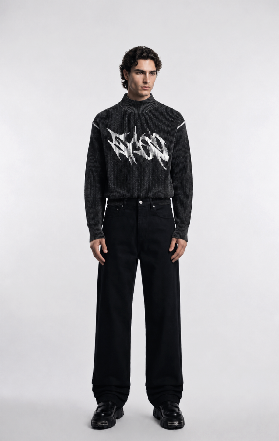 UNSEEN-Studios Cyber Turtleneck Knit Sweater