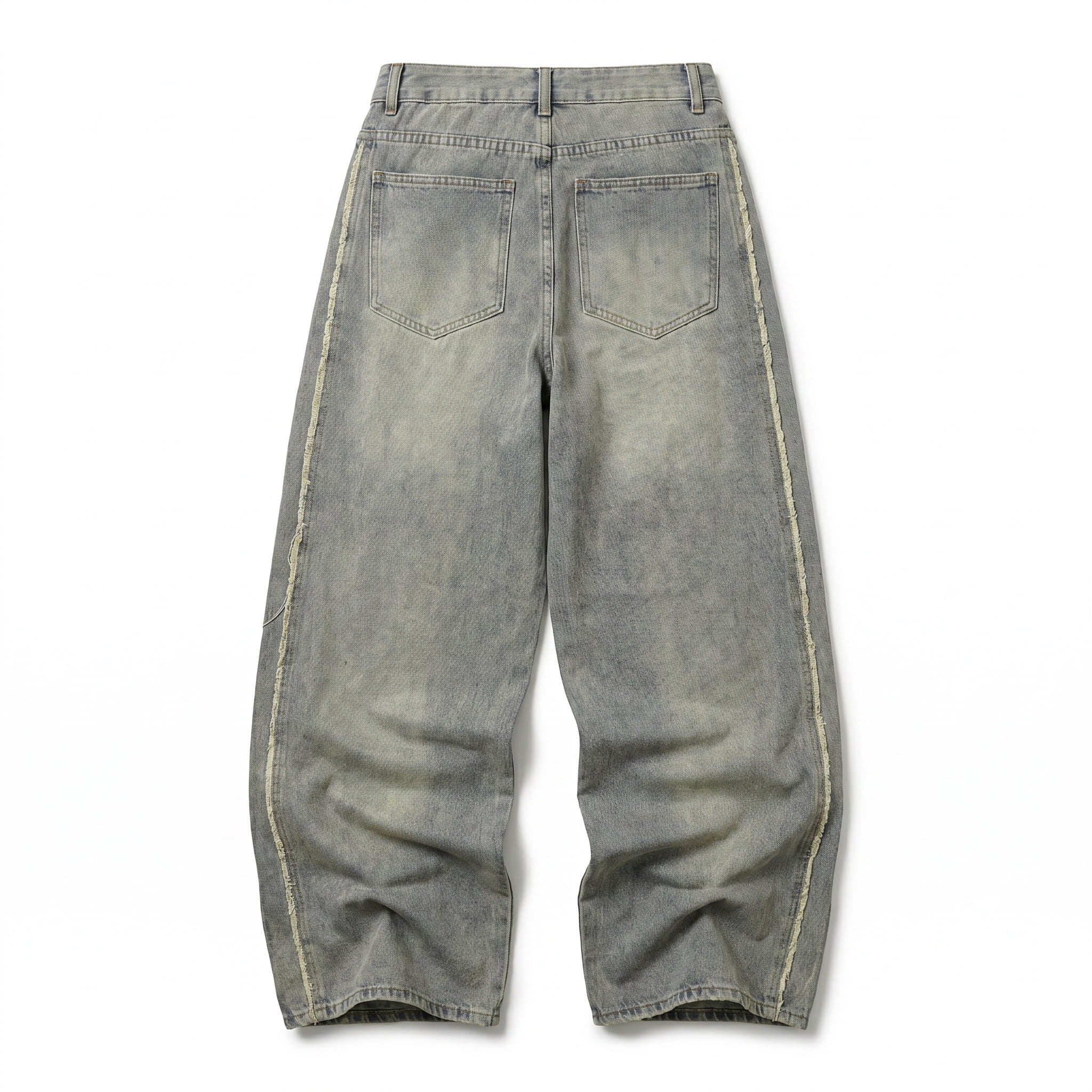 UNSEEN-Studios Vintage Wide Leg Denim mit Raw Seam Details