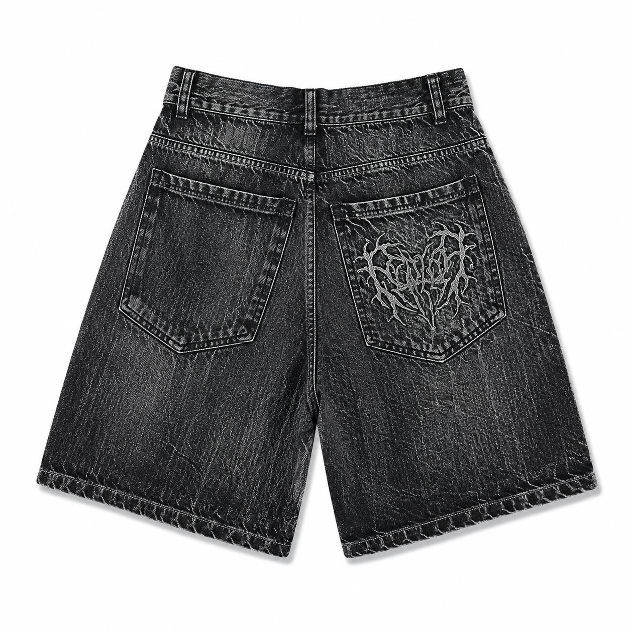 UNSEEN-Studios Distressed Spider Jorts