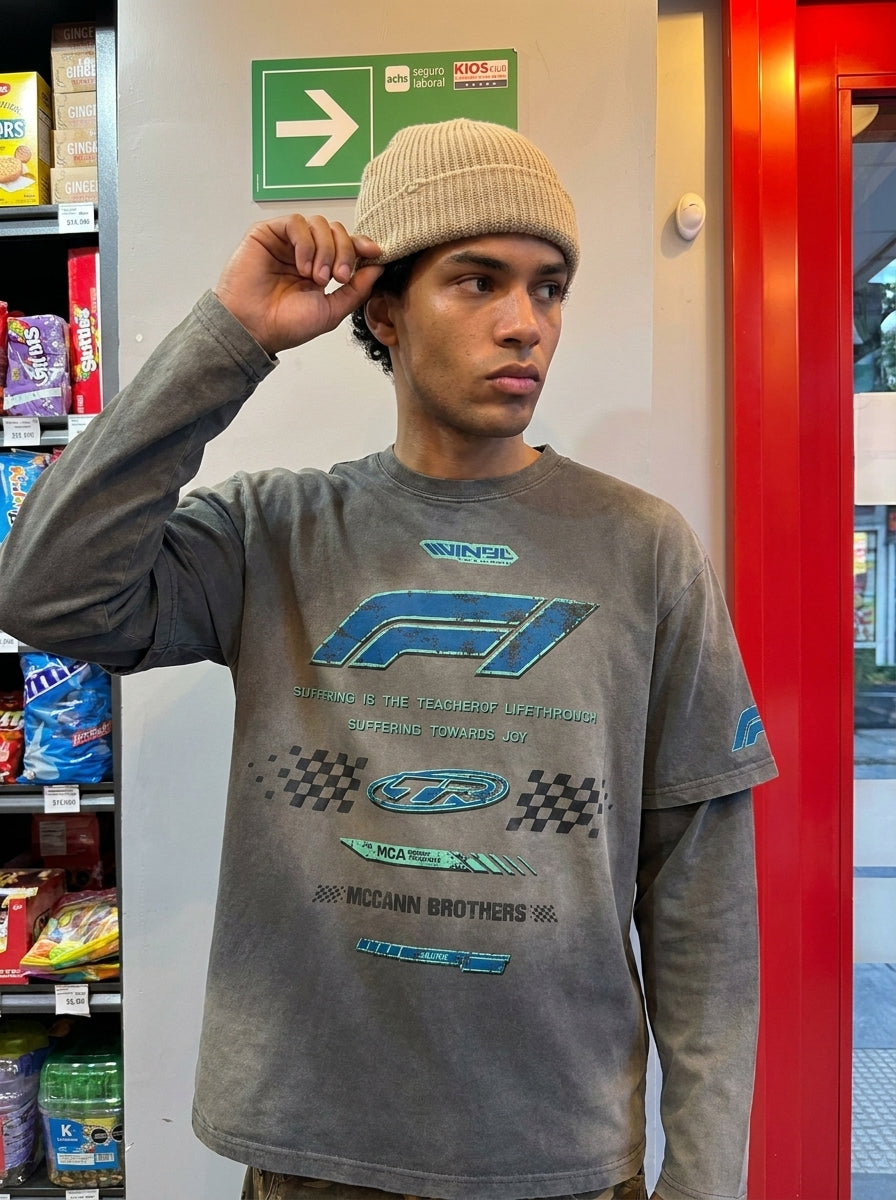 UNSEEN-Studios Racer Layered Longsleeve