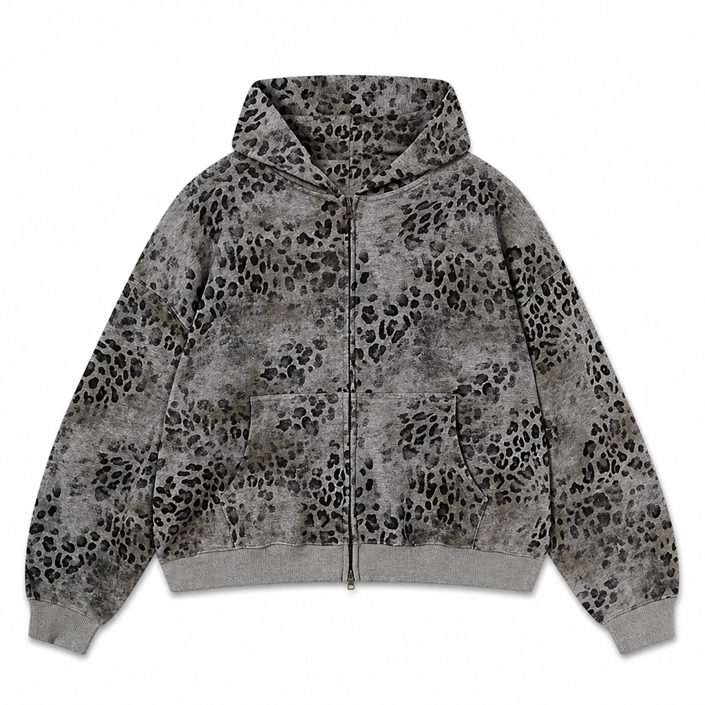 UNSEEN-Studios Shadow Leopard Zip Hoodie
