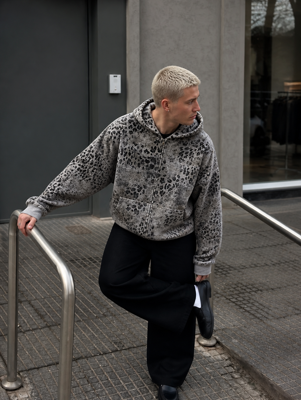 UNSEEN-Studios Shadow Leopard Zip Hoodie