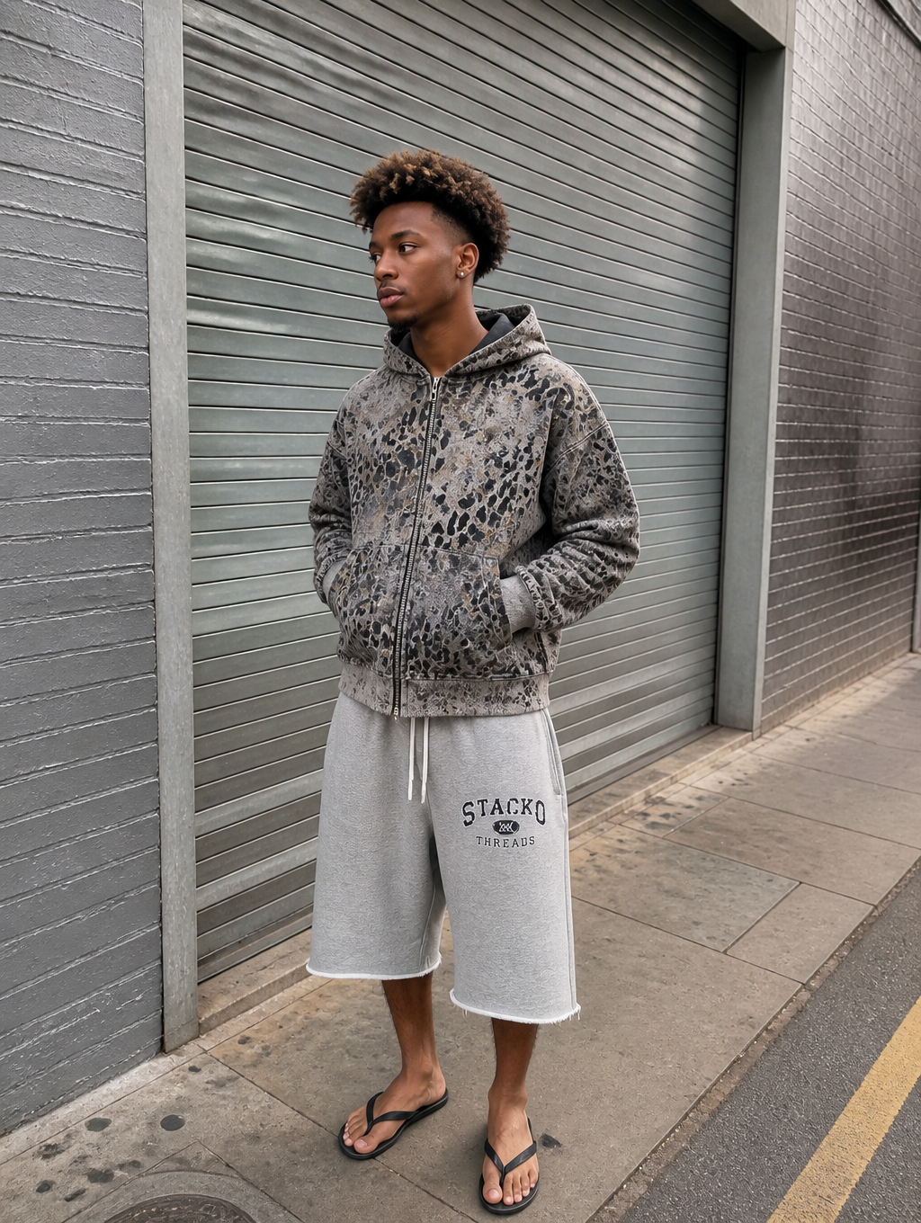 UNSEEN-Studios Shadow Leopard Zip Hoodie