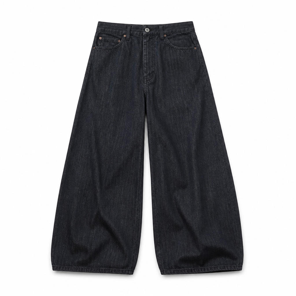 UNSEEN-Studios Dark Wide Leg Jeans Damen