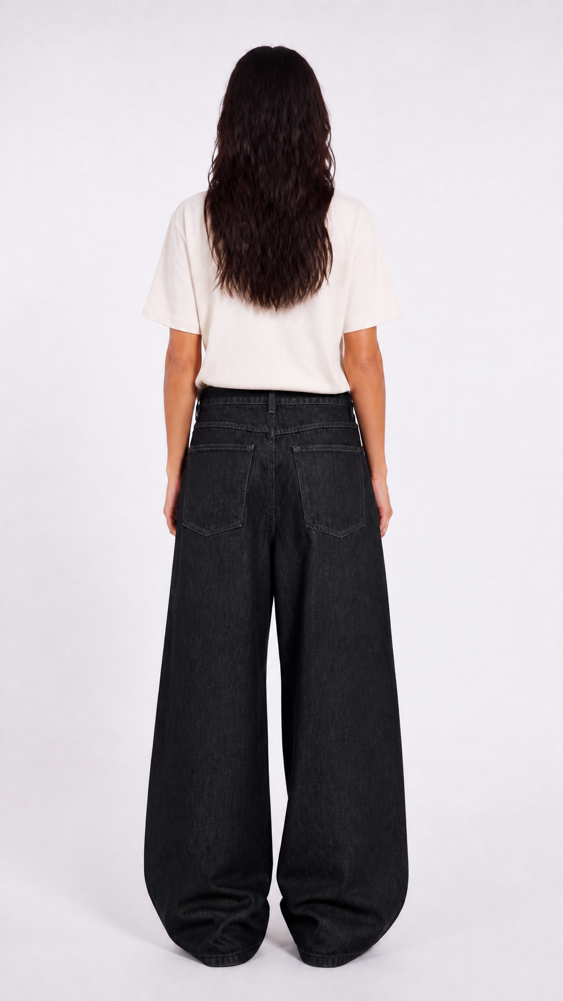 UNSEEN-Studios Dark Wide Leg Jeans Damen