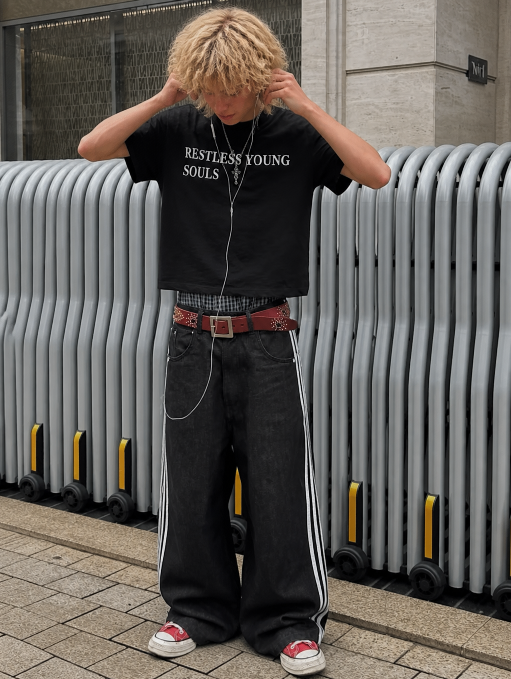 UNSEEN-Studios Trackline Baggy Jeans