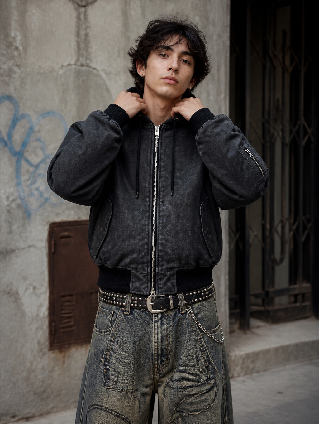 UNSEEN-Studios Narcotic Hood Bomber Jacket
