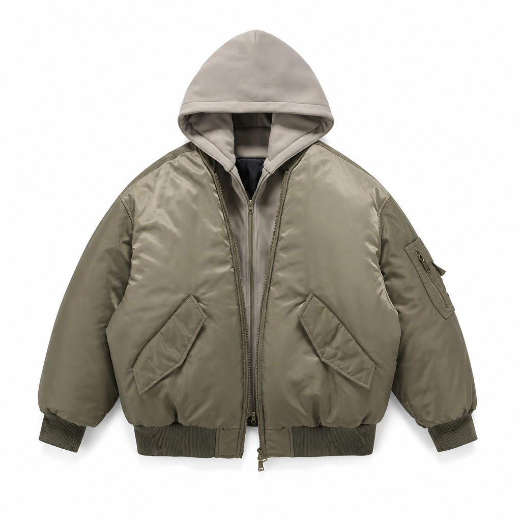 UNSEEN-Studios Night Patrol Layered Bomber Jacket