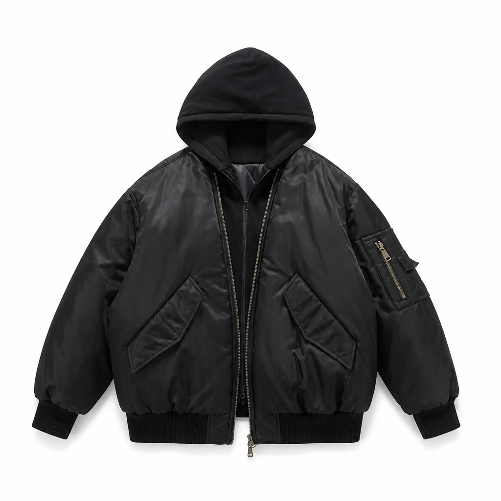 UNSEEN-Studios Night Patrol Layered Bomber Jacket