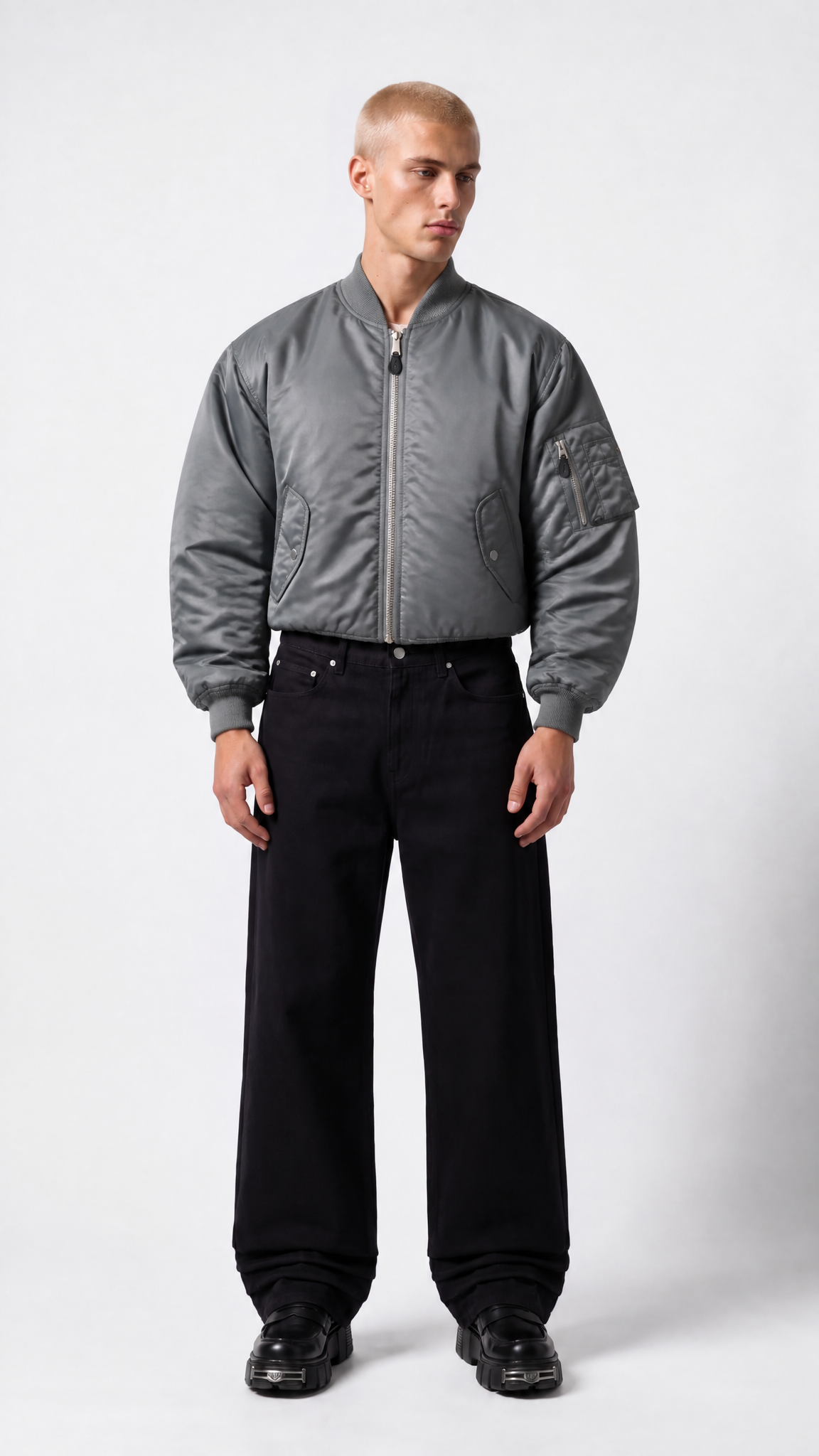 UNSEEN-Studios Military Tec Bomber Jacket