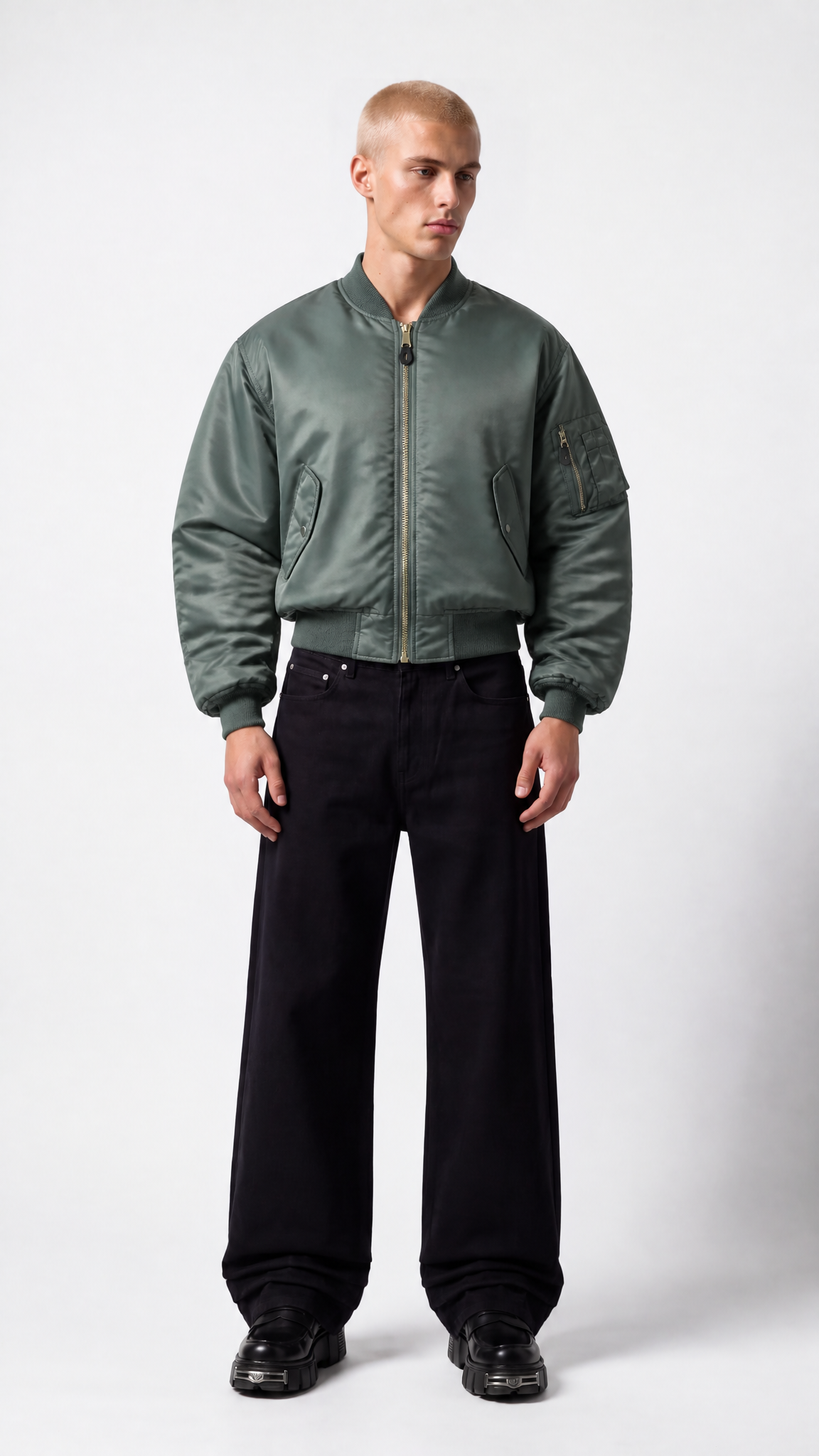 UNSEEN-Studios Military Tec Bomber Jacket
