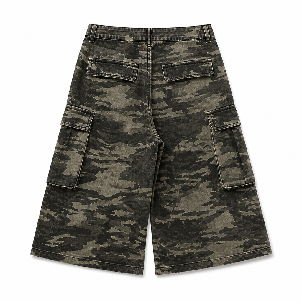 UNSEEN-Studios Camo Cargo Wide Leg Damen Jorts