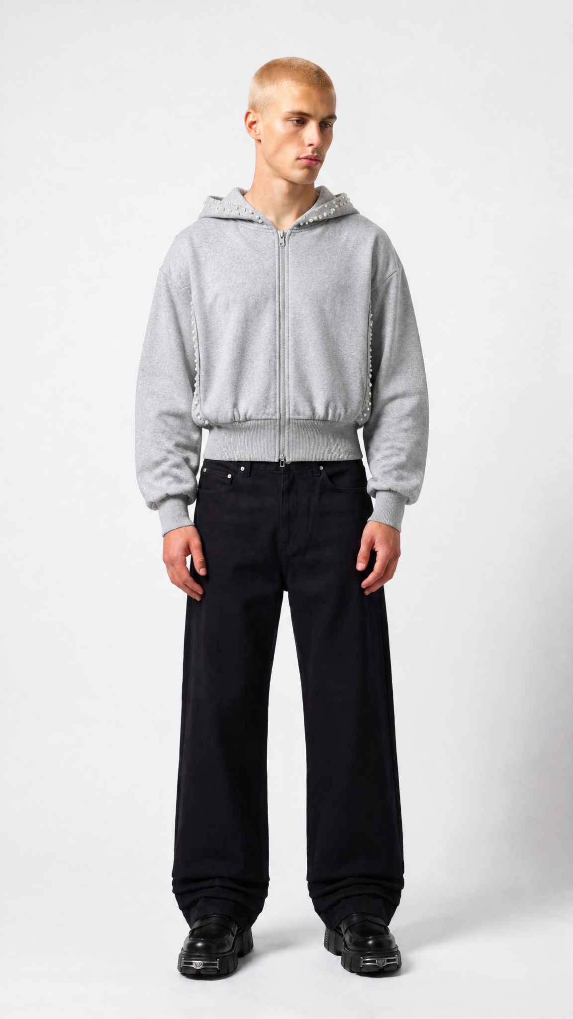 UNSEEN-Studios Chrome Pearl Zip Hoodie