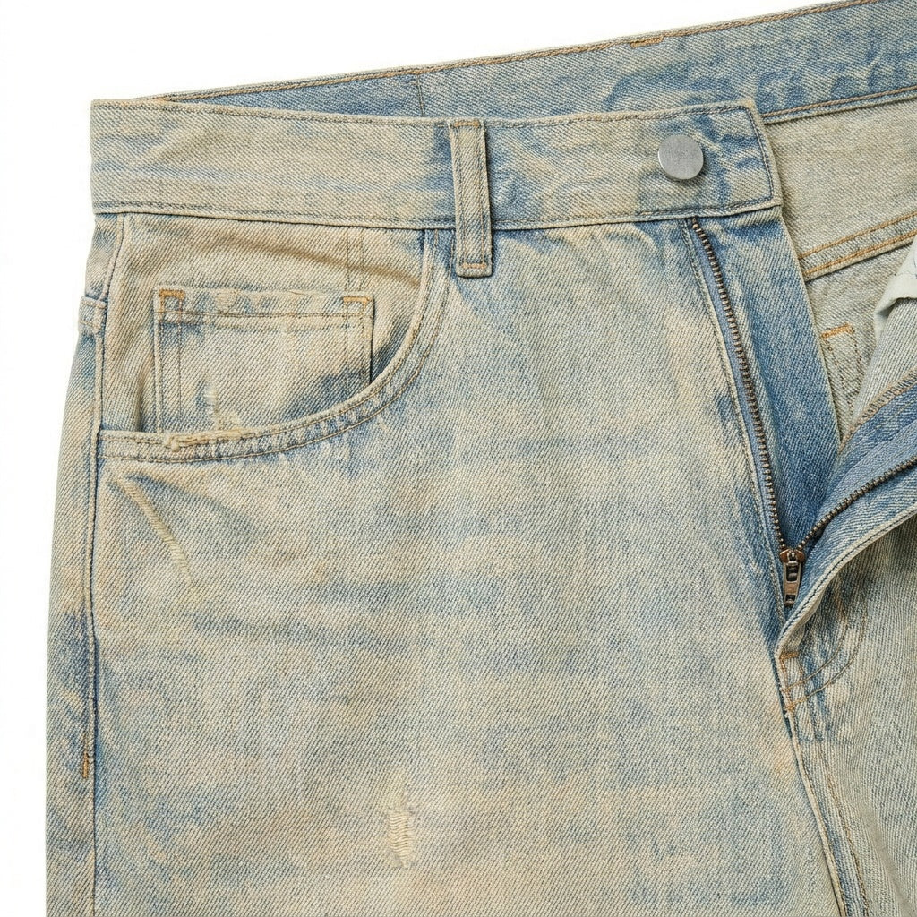 UNSEEN-Studios Weite Distressed Denim Jorts