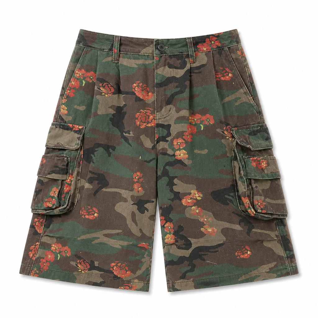 UNSEEN-Studios Bloom Camo Cargo Shorts