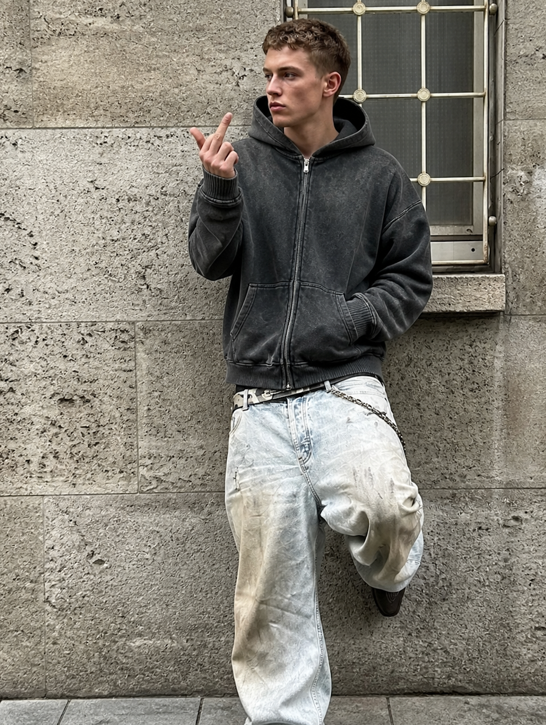 UNSEEN-Studios Core Washed Zip Hoodie