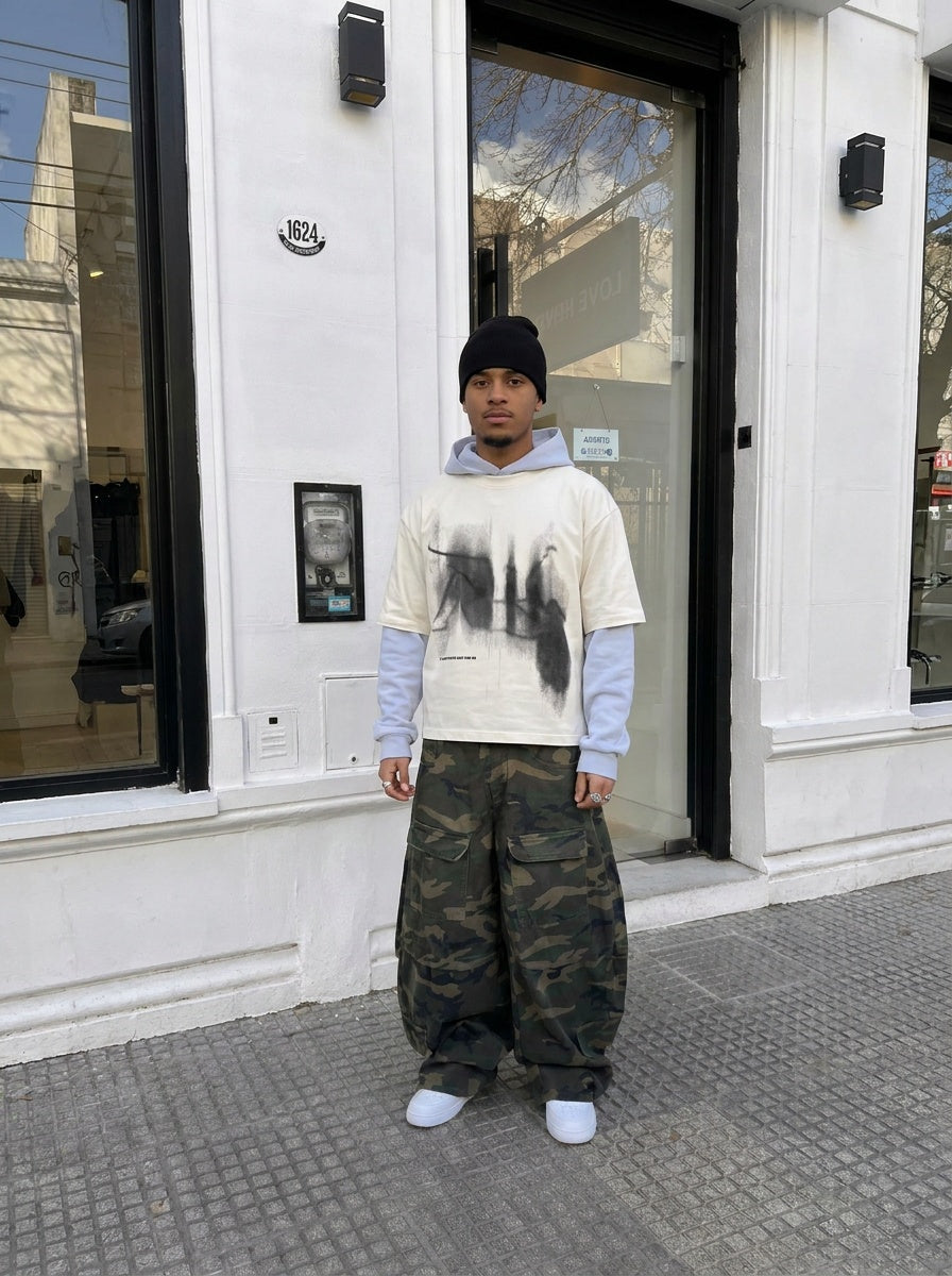 UNSEEN-Studios Layered Patchwork Camo Jeans