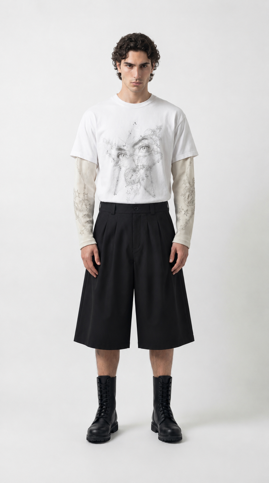 UNSEEN-Studios Bundfalten Suit Shorts