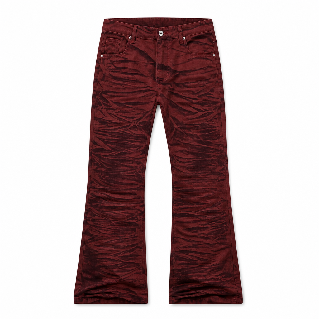 UNSEEN-Studios Red Riot Flared Pants