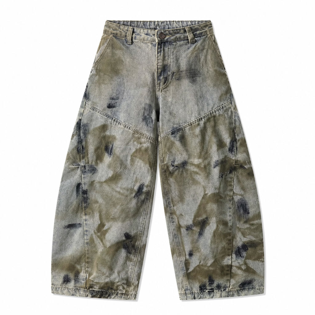 UNSEEN-Studios Mud Washed Baggy Jeans