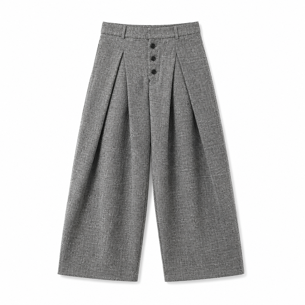 UNSEEN-Studios Grey Pleated Suit Pants
