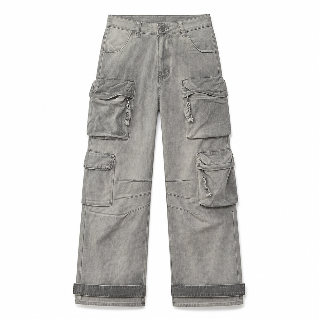 UNSEEN-Studios Ash Utility Baggy Cargo Pants