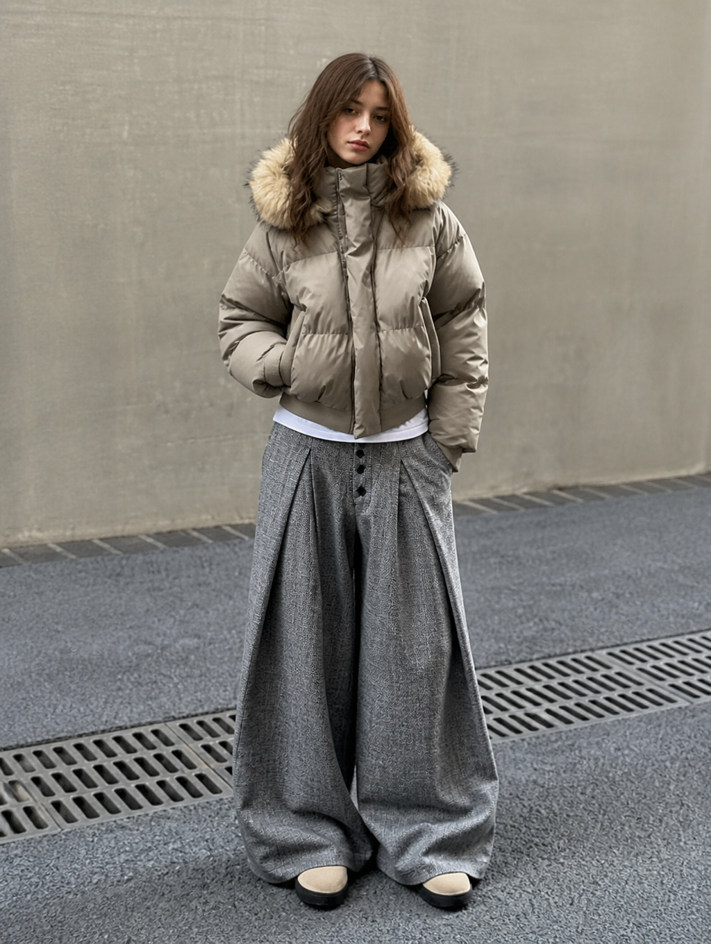 UNSEEN-Studios Grey Pleated Suit Pants