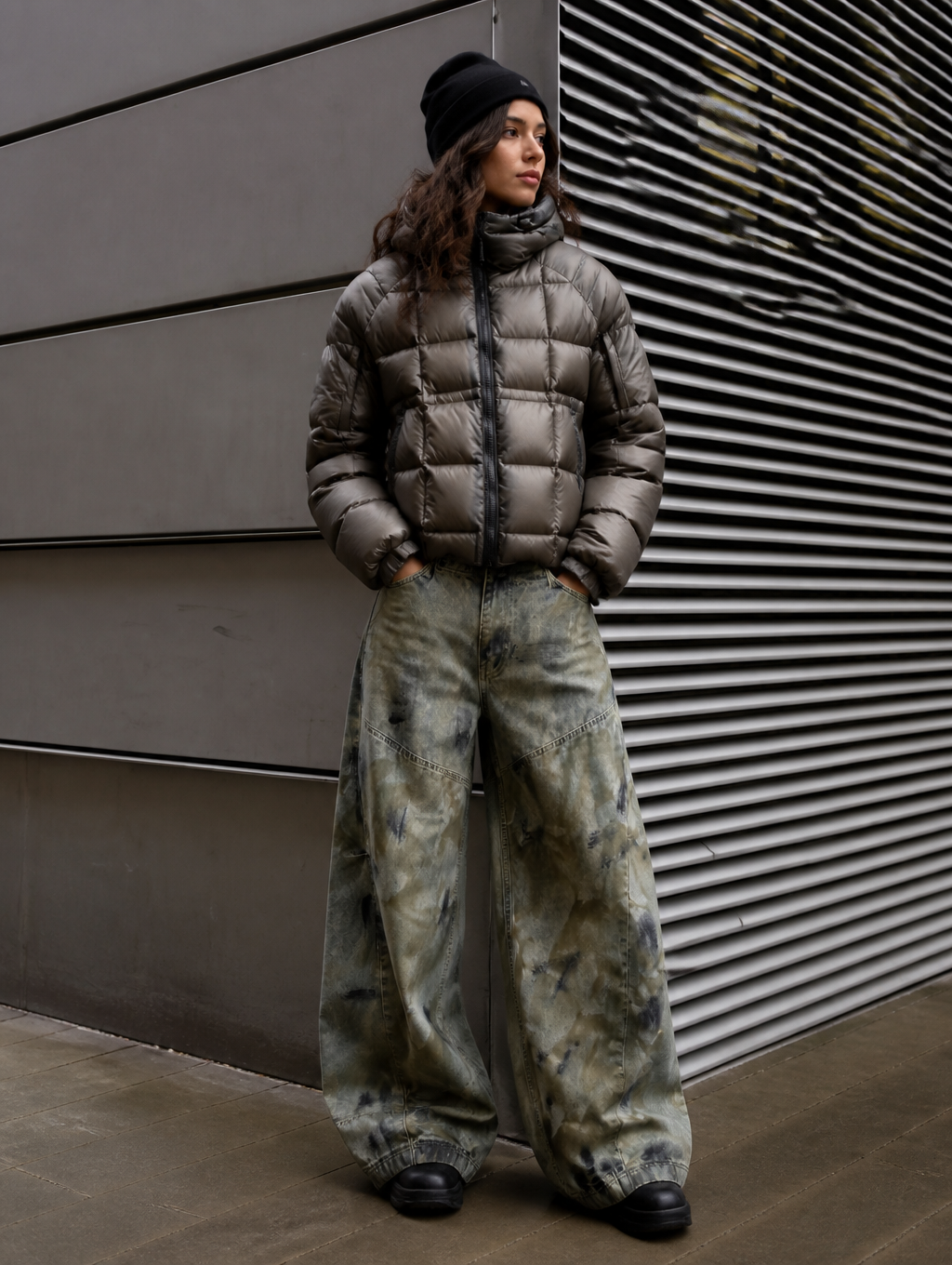 UNSEEN-Studios Mud Washed Baggy Jeans