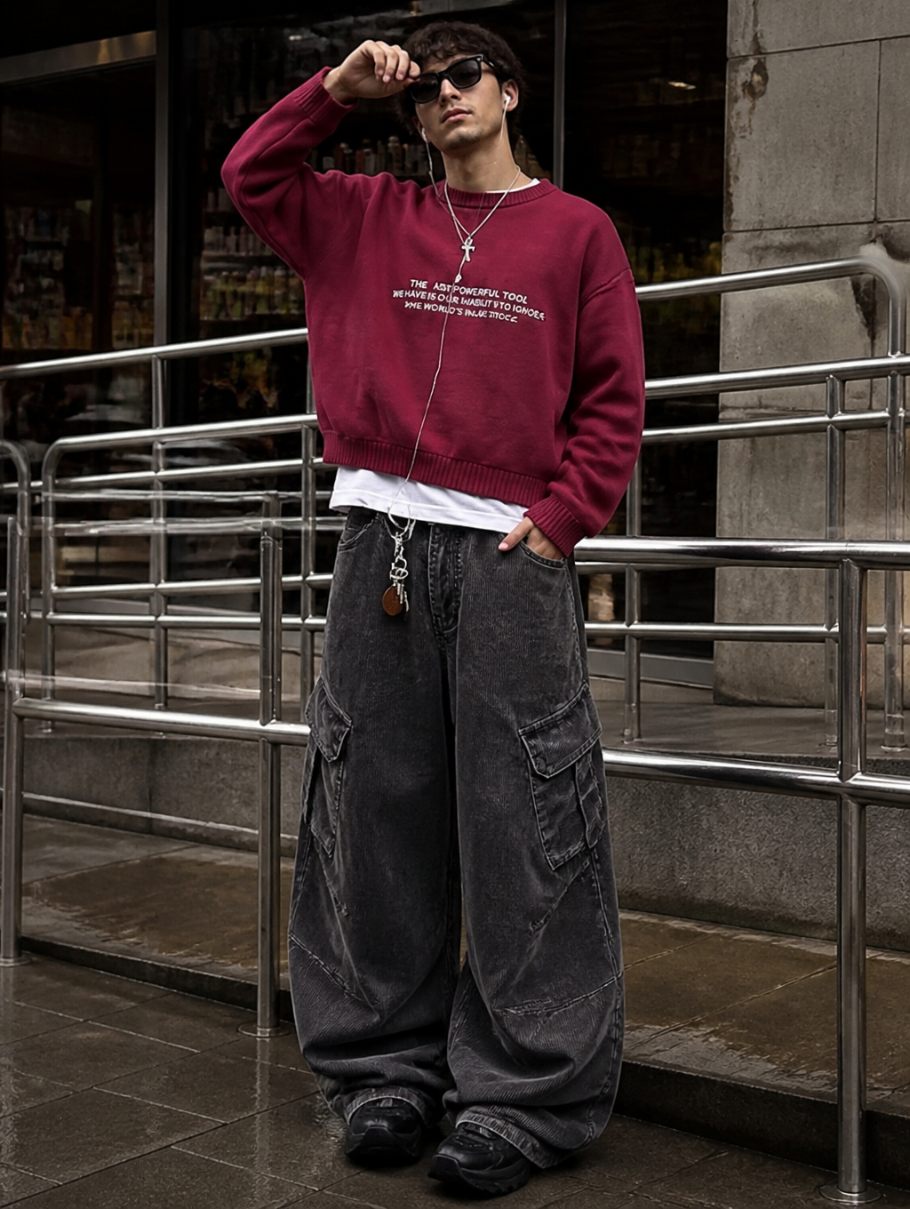 UNSEEN-Studios Dustfall Wide Leg Cargo Pants