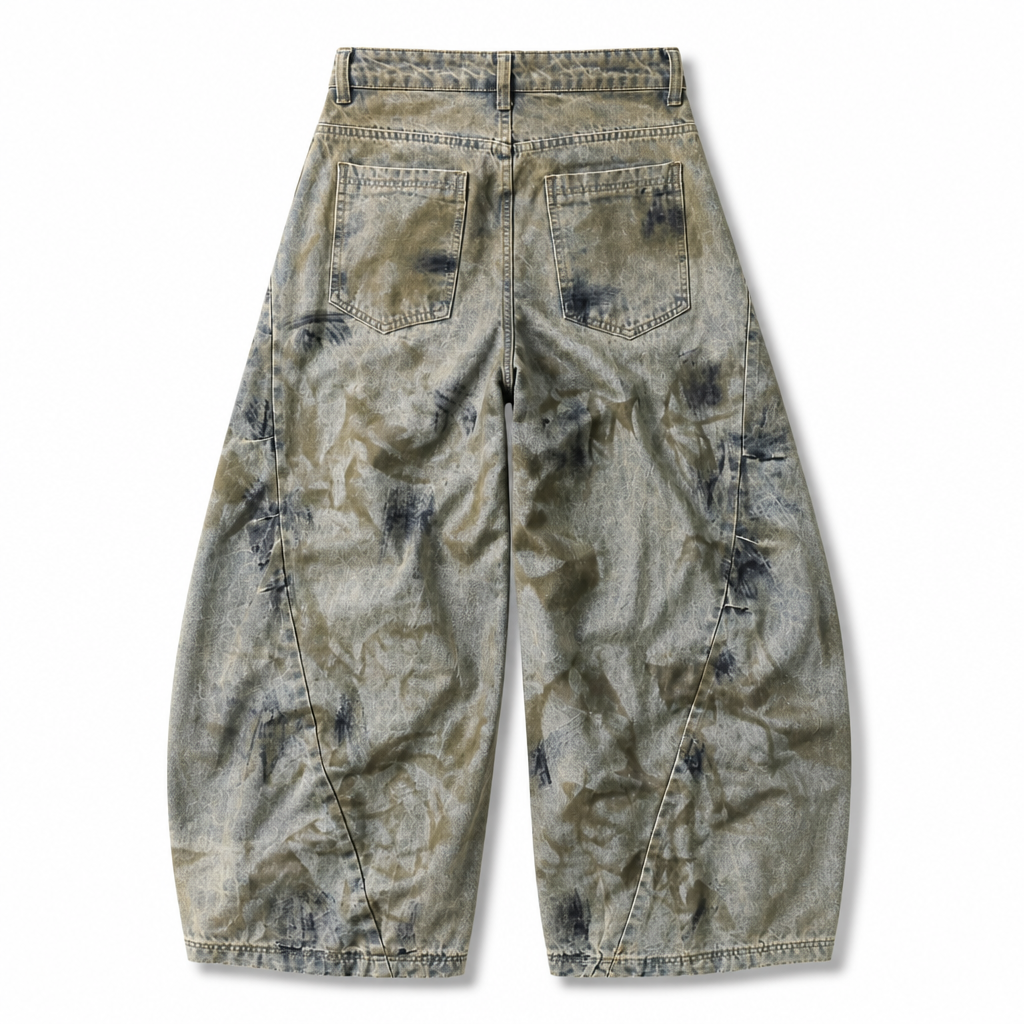 UNSEEN-Studios Mud Washed Baggy Jeans