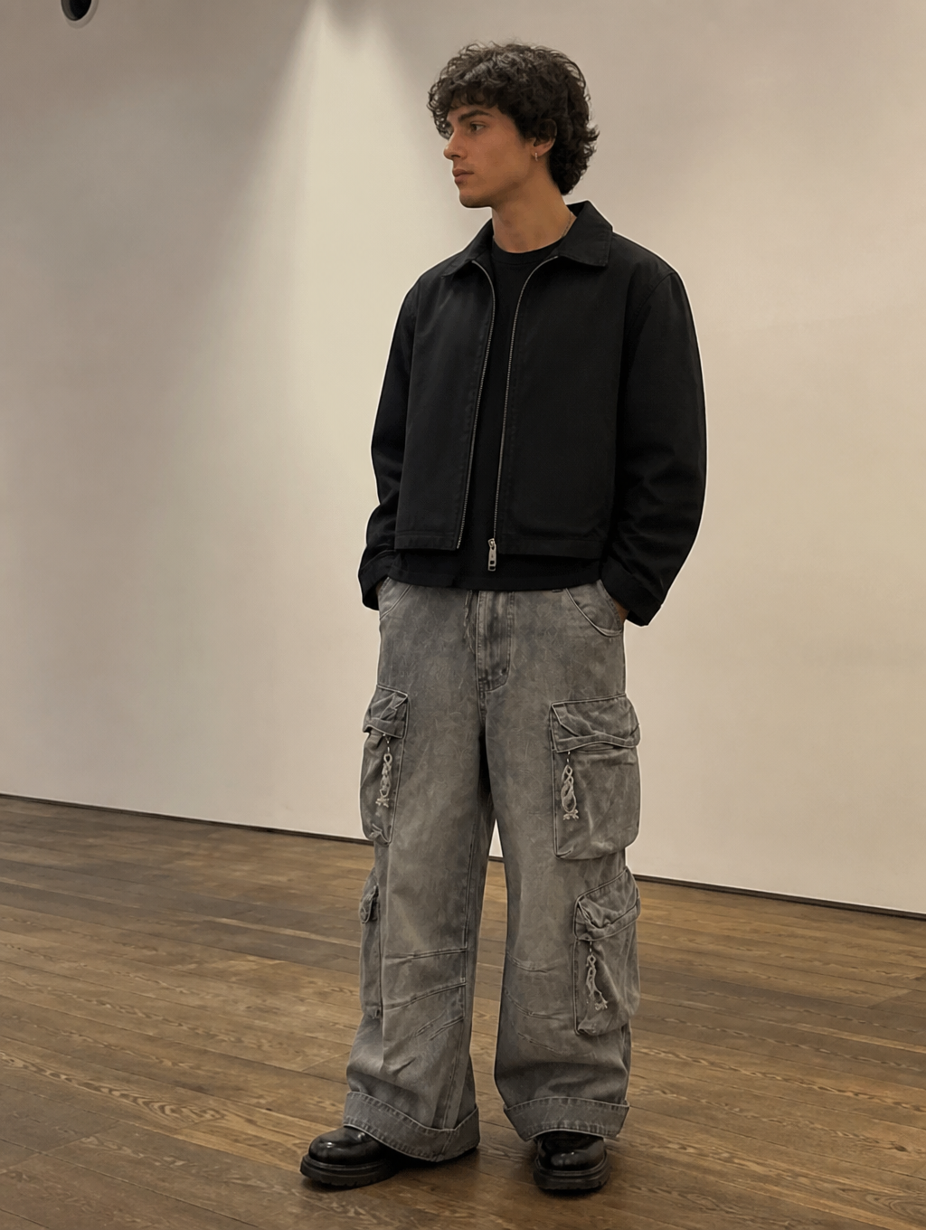 UNSEEN-Studios Ash Utility Baggy Cargo Pants