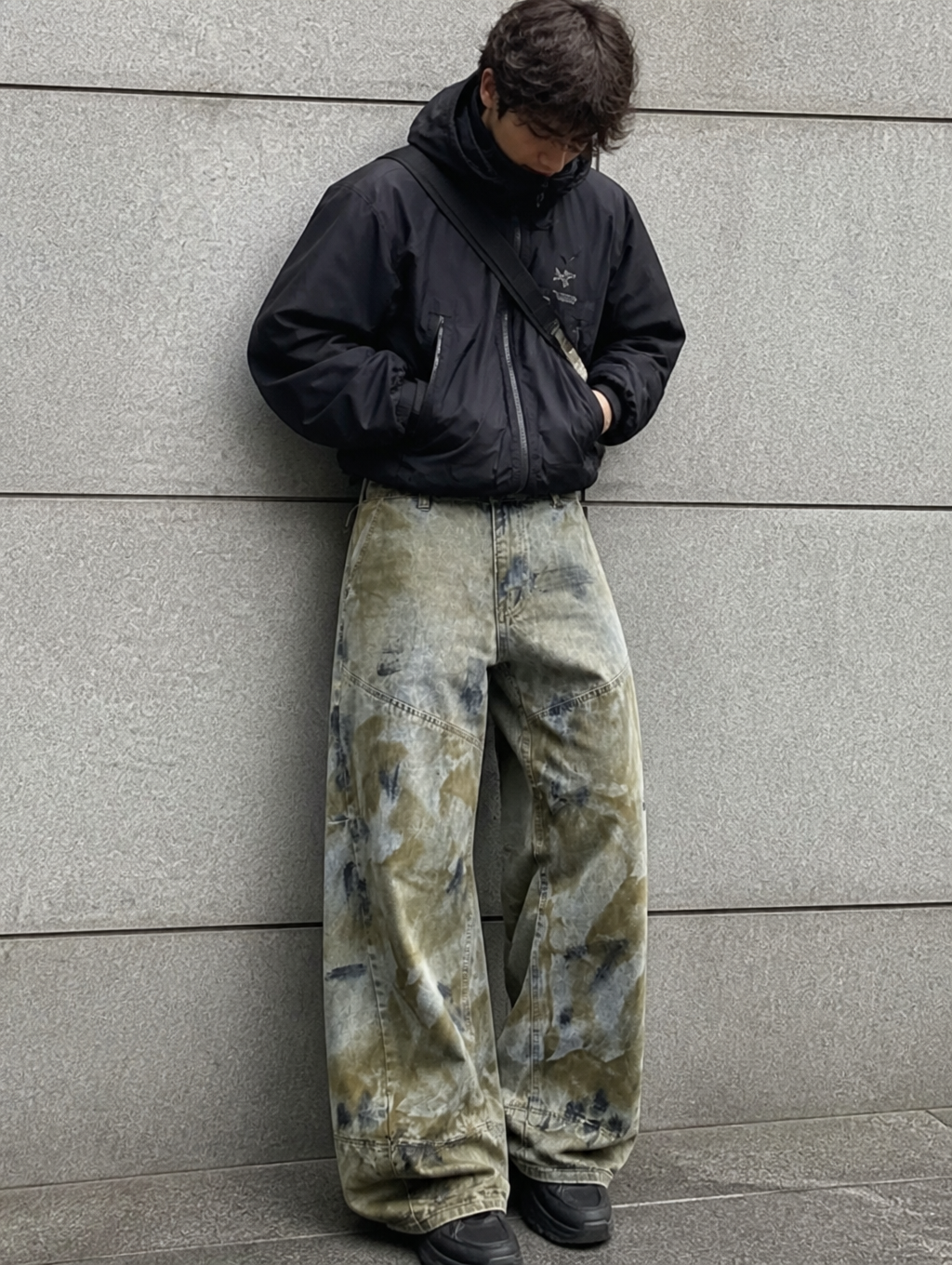 UNSEEN-Studios Mud Washed Baggy Jeans