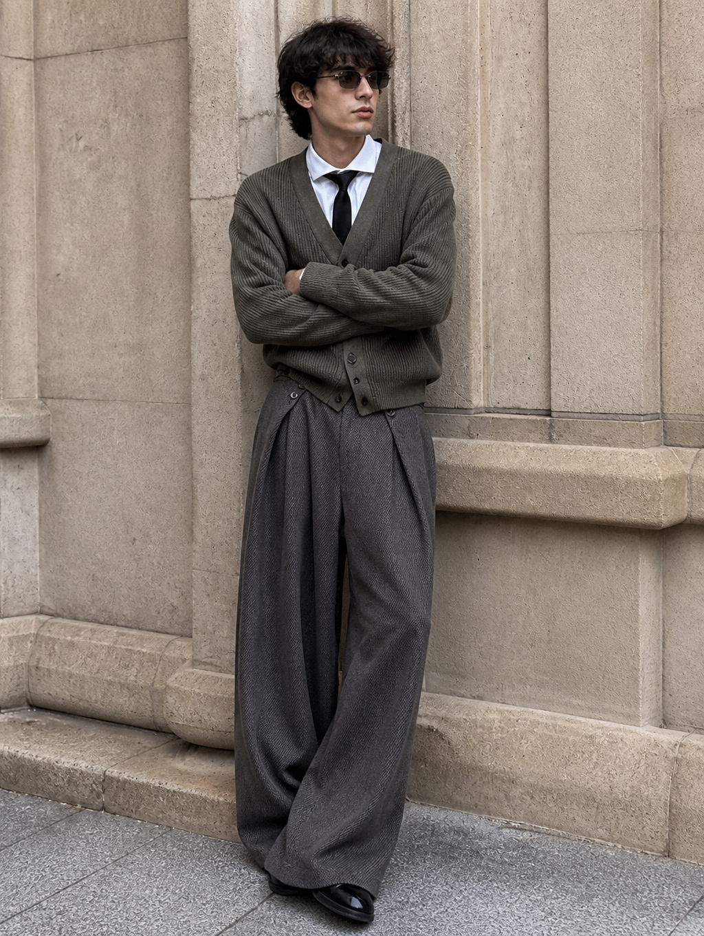 UNSEEN-Studios Layered Loose Fit Suit Pants