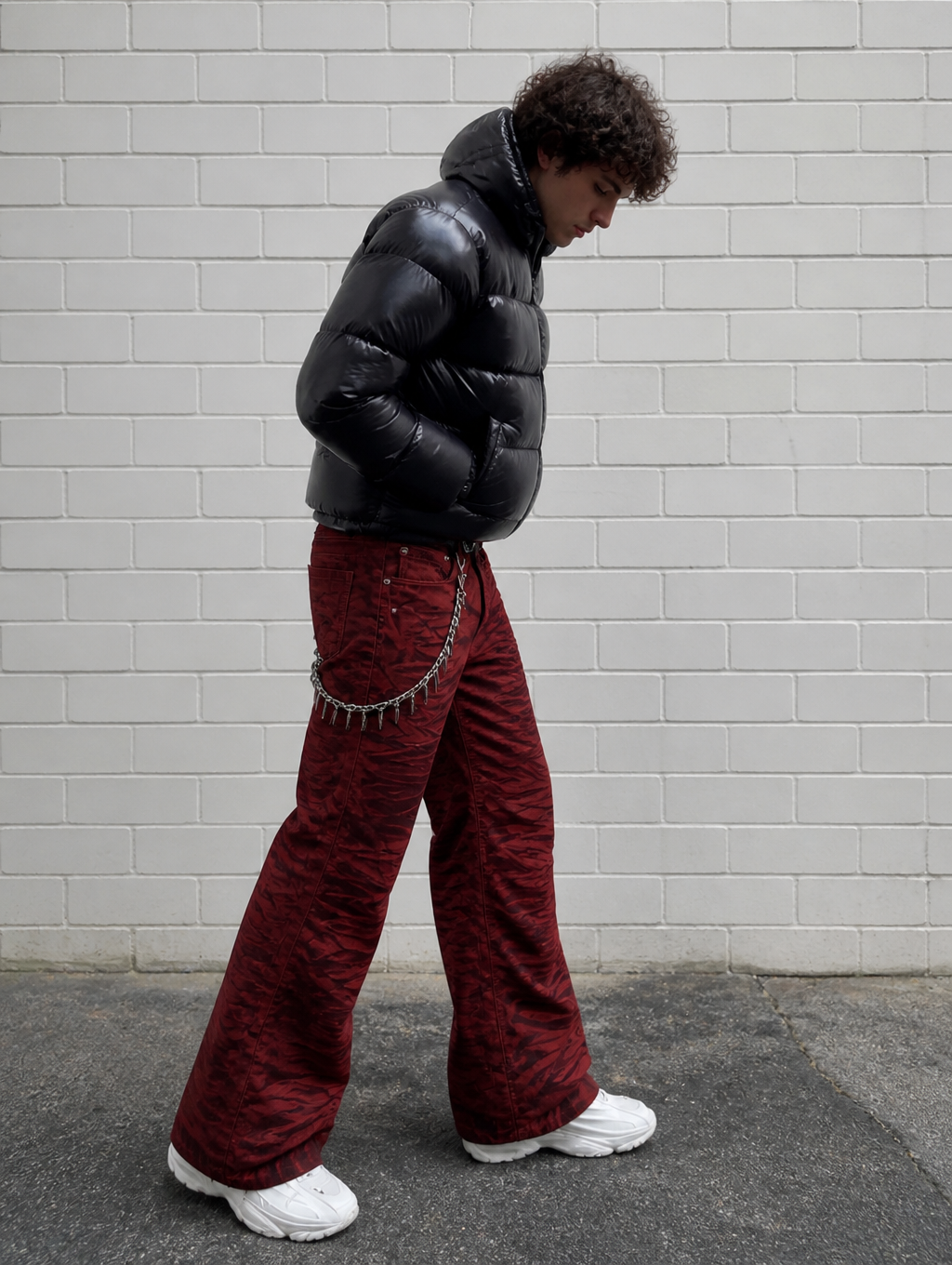 UNSEEN-Studios Red Riot Flared Pants